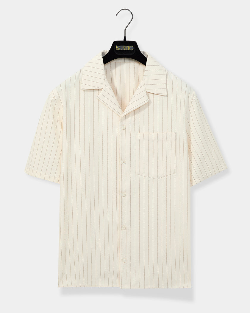 Camisa Listrada Off White