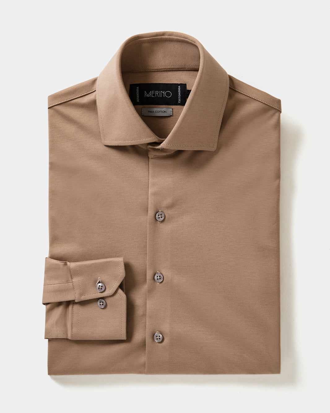 Camisa Pima Malha Cappuccino