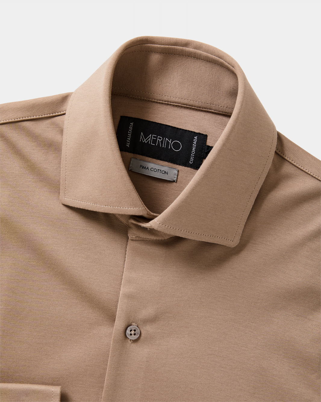Camisa Pima Malha Cappuccino