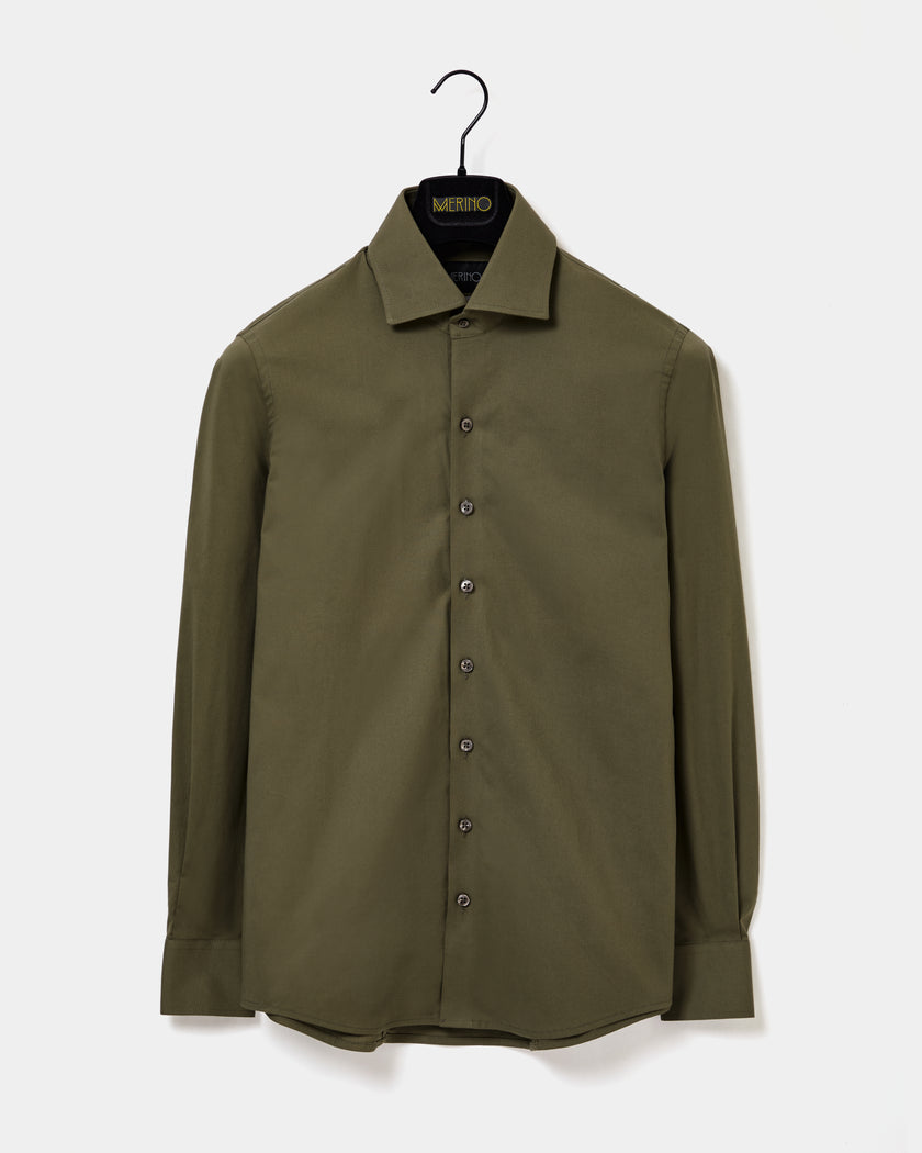Camisa Stretch Verde Oliva