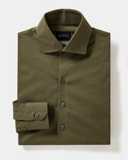 Camisa Stretch Verde Oliva