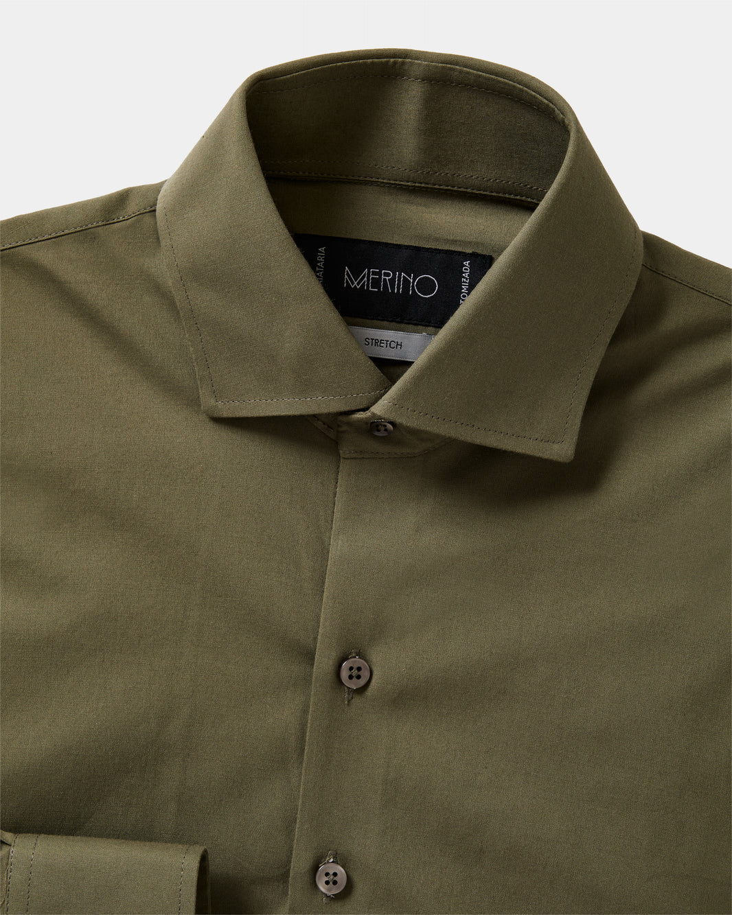 Camisa Stretch Verde Oliva