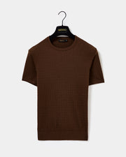 Camiseta Trançada Marrom