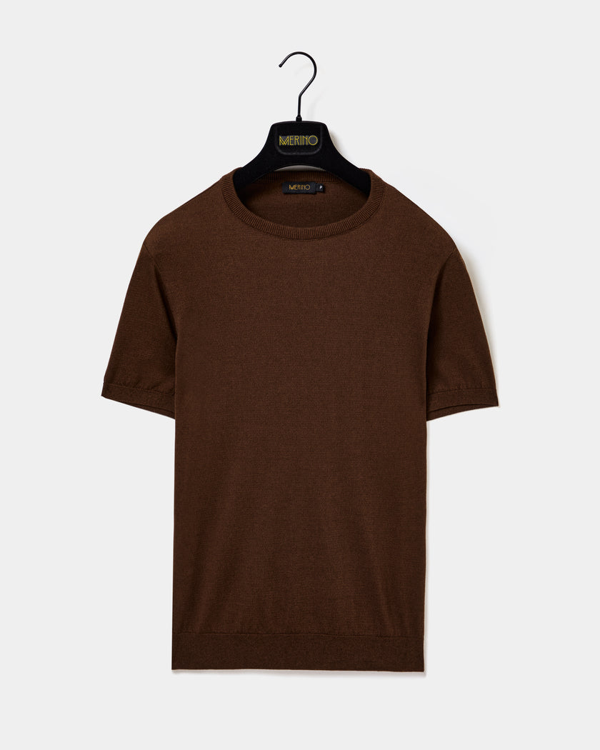 Camiseta Tricô Marrom