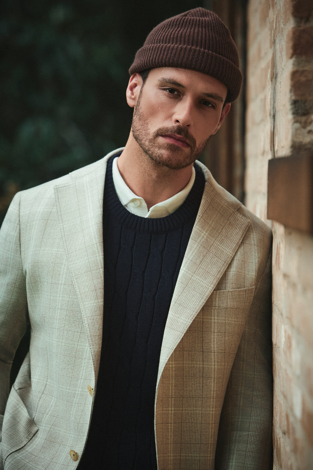 Blazer Drago Xadrez Bege