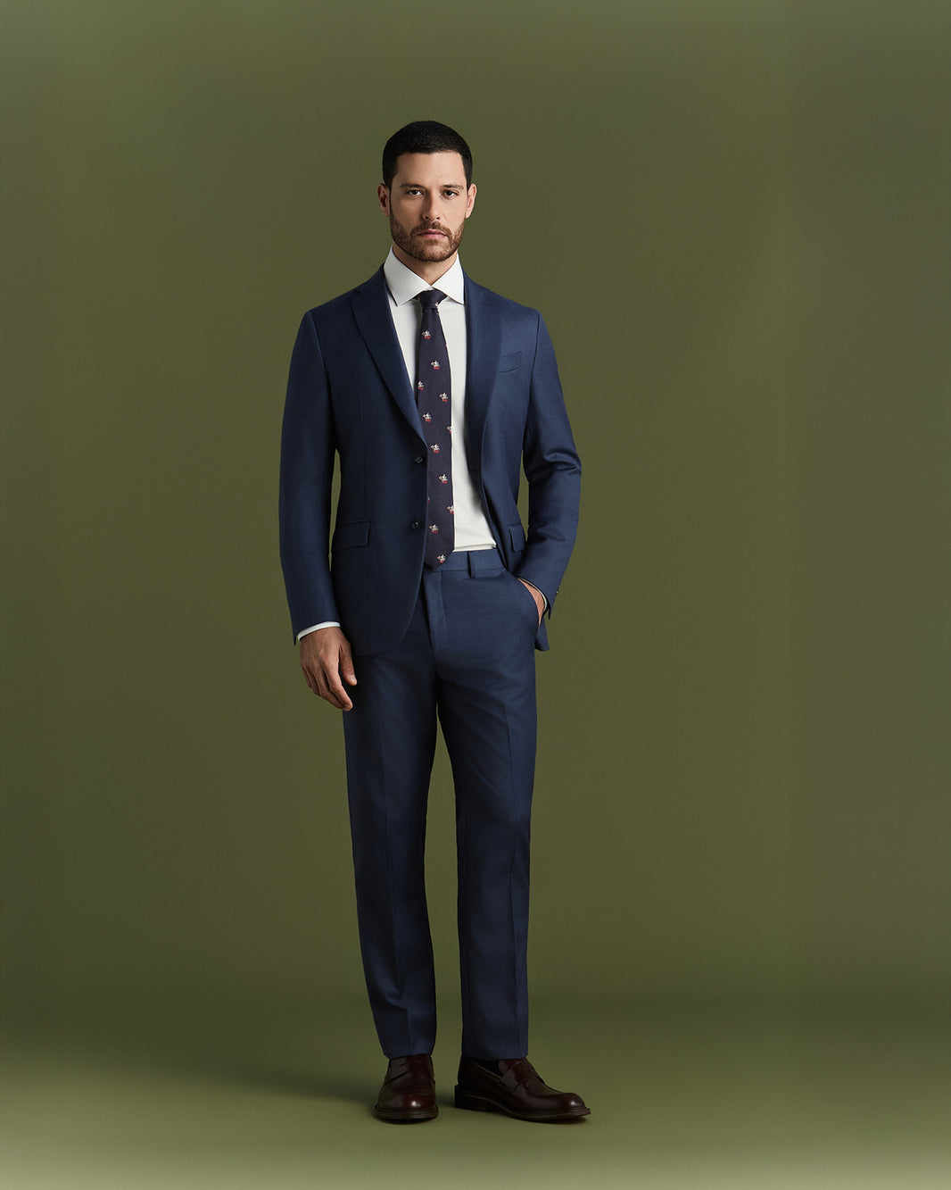 Costume Lã Fria Softline Azul Médio