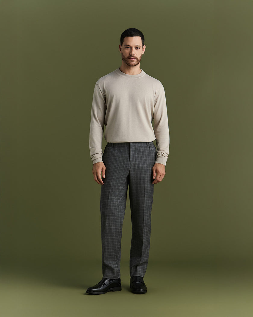 Calça Freebelt Xadrez Cinza
