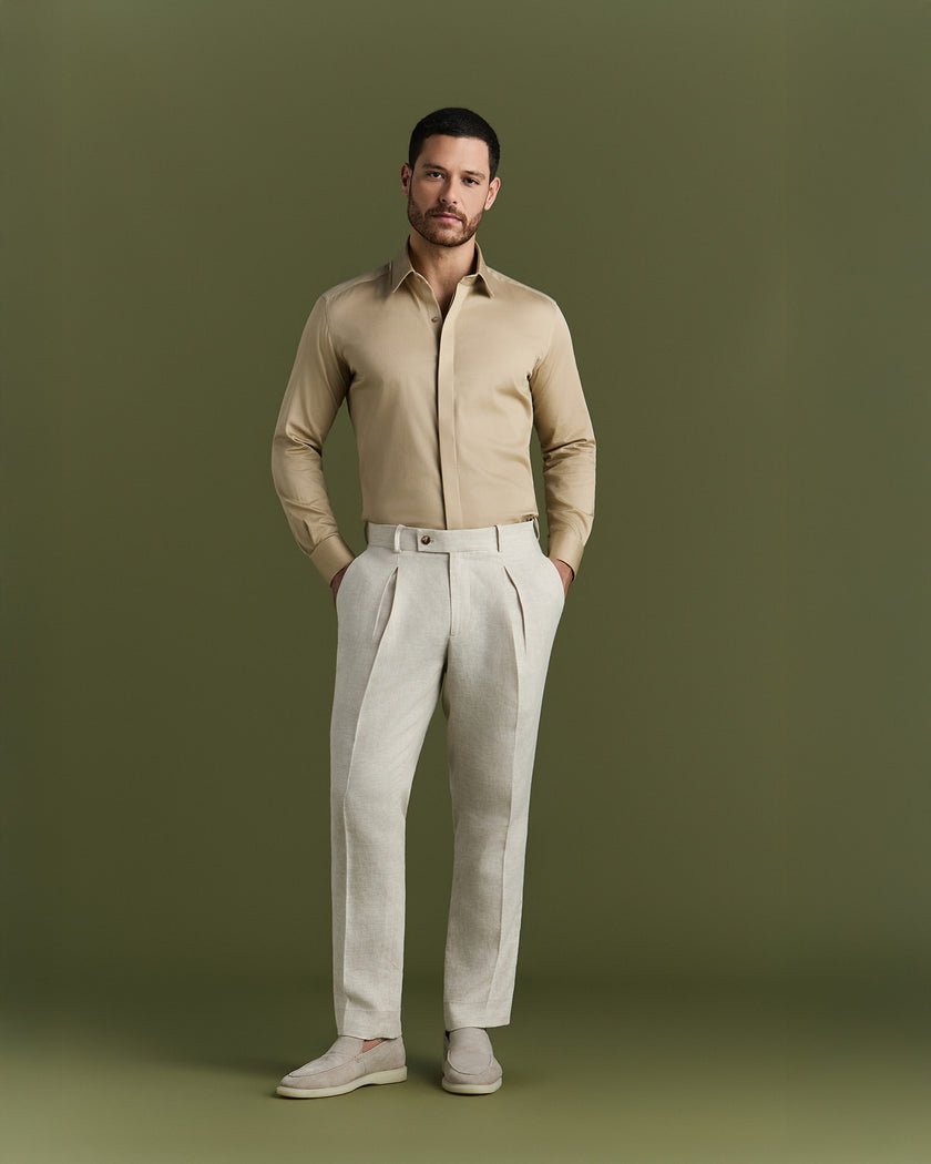 Camisa Algodão bege