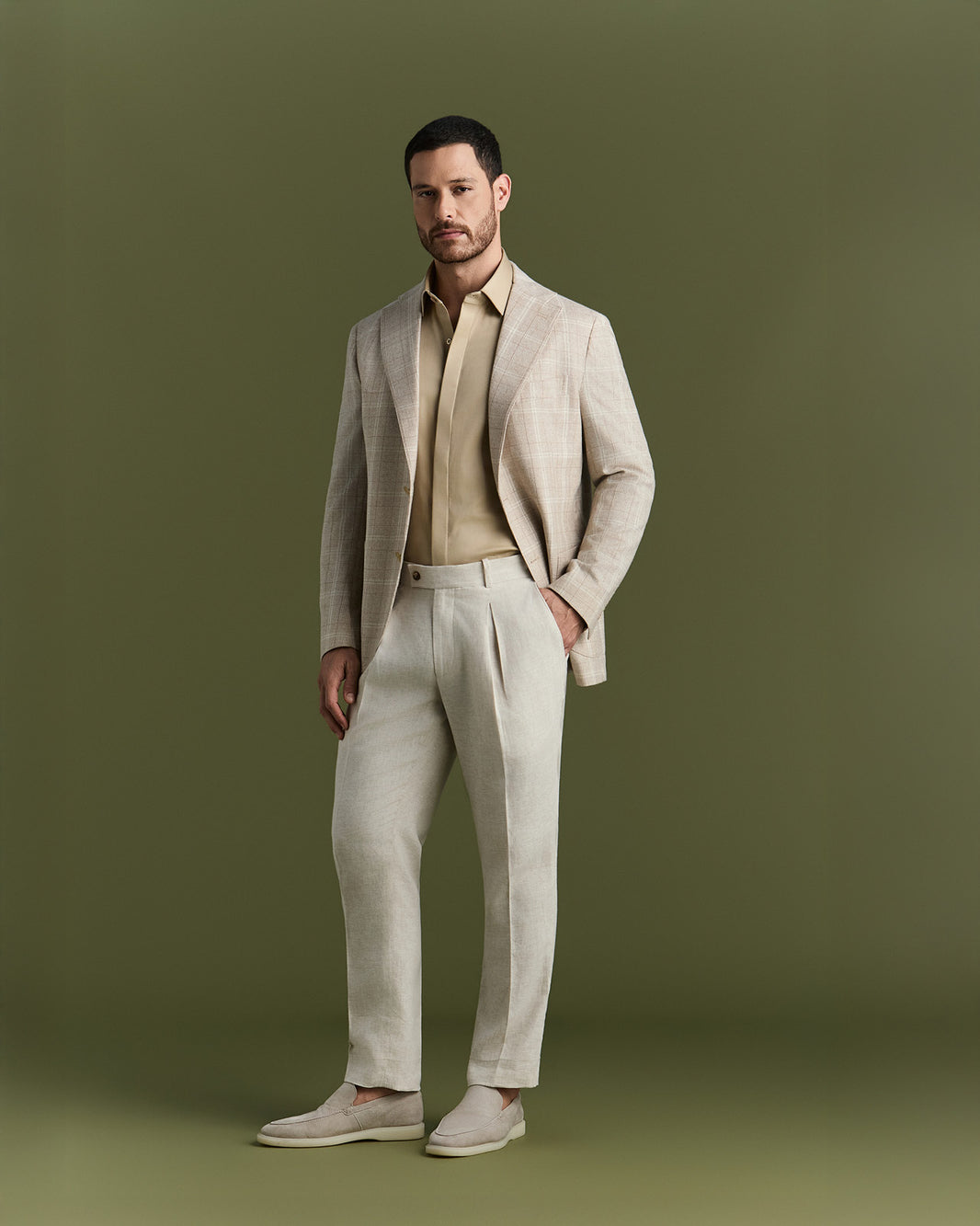 Blazer Drago Xadrez Bege