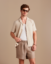 Bermuda Dunas Linho Caqui