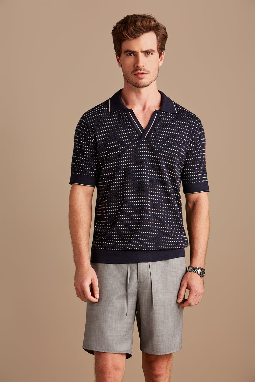 Bermuda Comfy Lã Fria Cinza