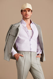 Caban lã fria verde claro