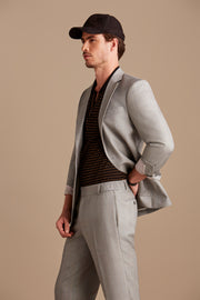 Blazer Principe de Gales Cinza Claro