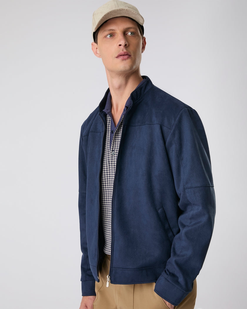 Jaqueta suede azul