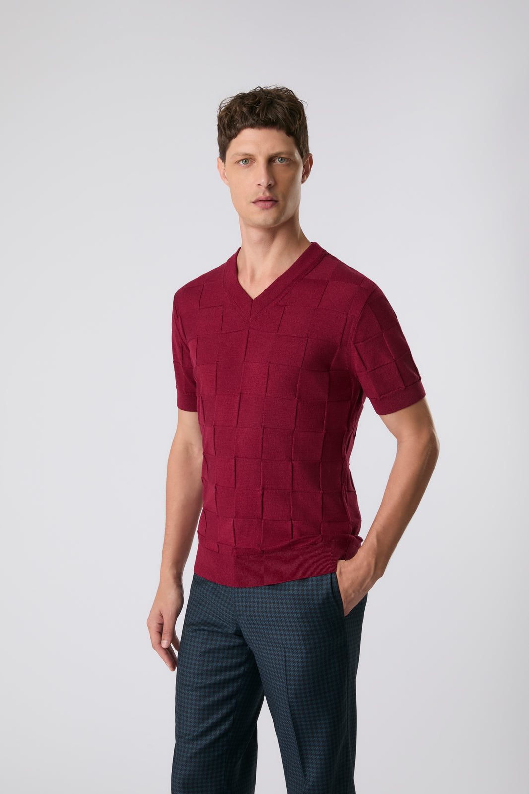 Camiseta Square bordô