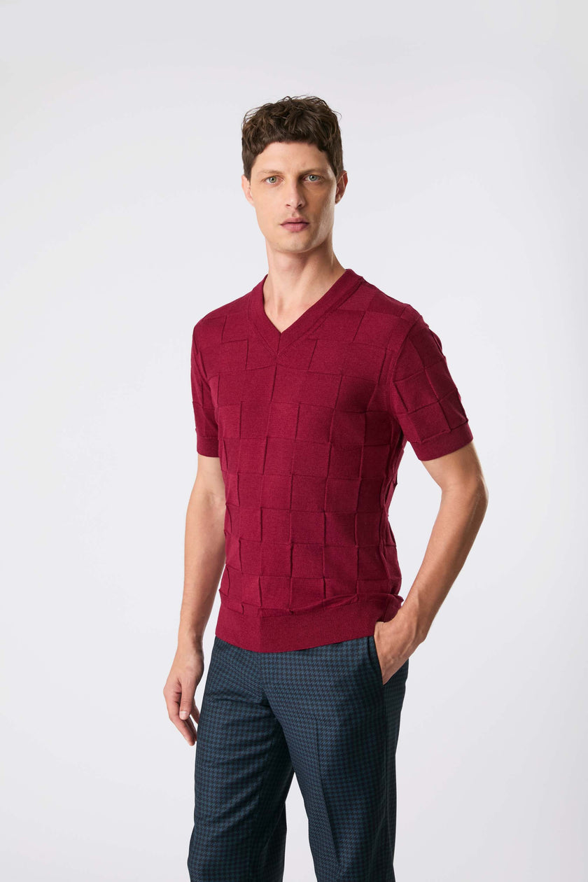 Camiseta Square bordô