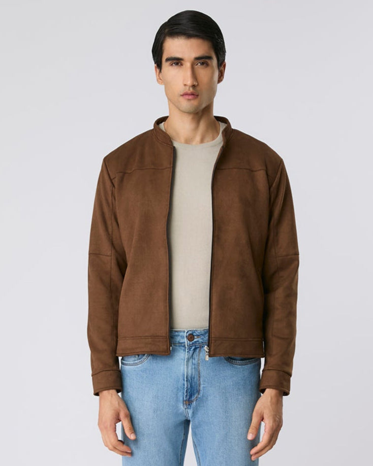 Jaqueta suede marrom