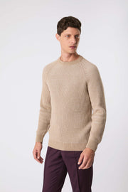 Suéter raglan bege