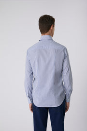 Camisa pima xadrez azul