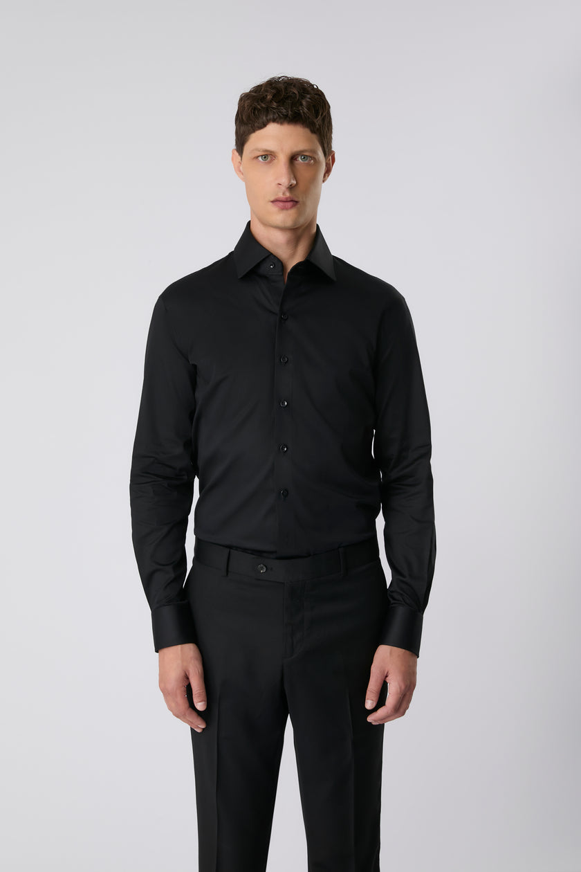 Camisa pima lisa preta
