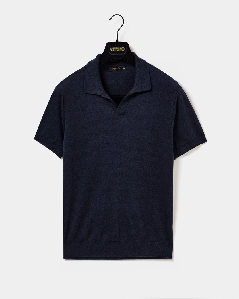 Polo Tricô Marinho