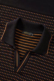 Polo jacquard preta