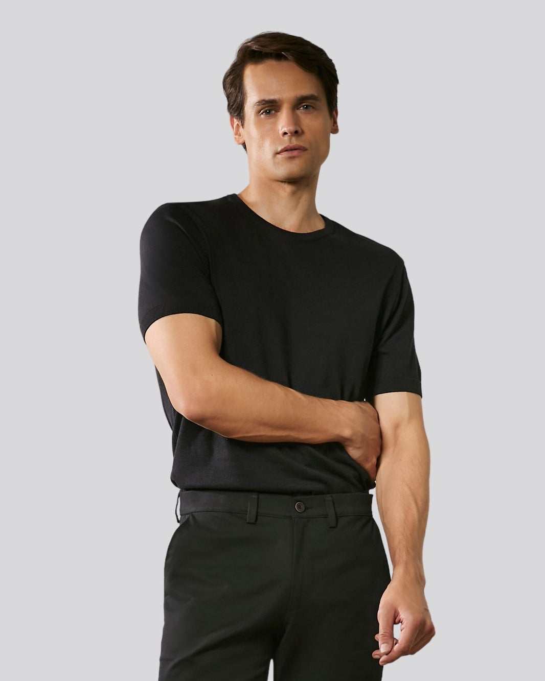 Camiseta tricô preta