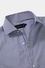 Camisa pima xadrez azul