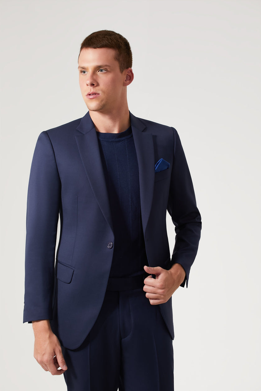 Costume Lã Super 120 Azul Marinho