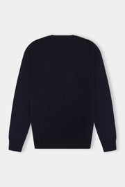 Suéter gola V marinho