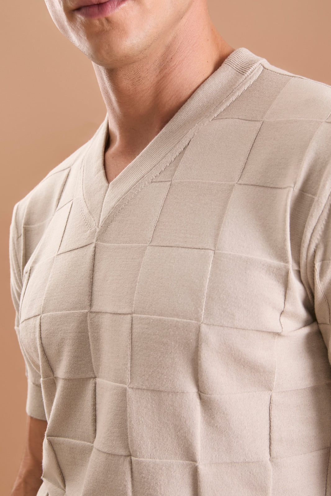 Camiseta Square bege