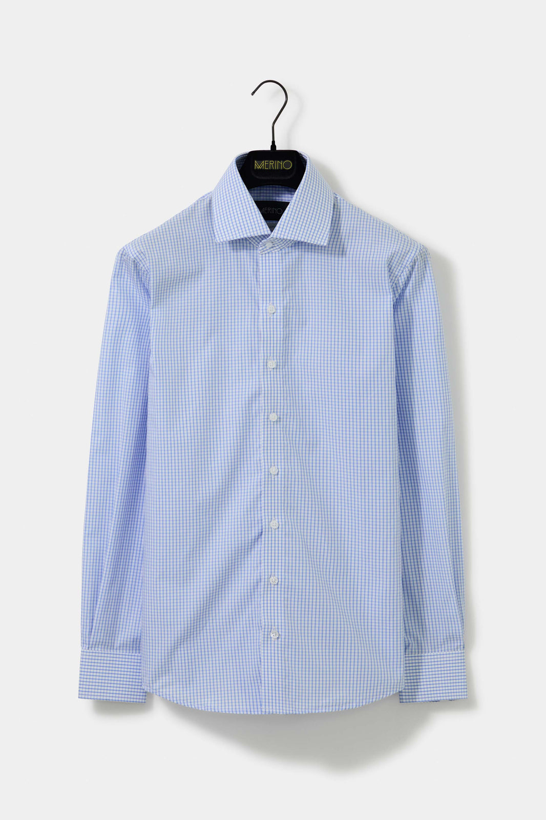 Camisa pima xadrez azul celeste