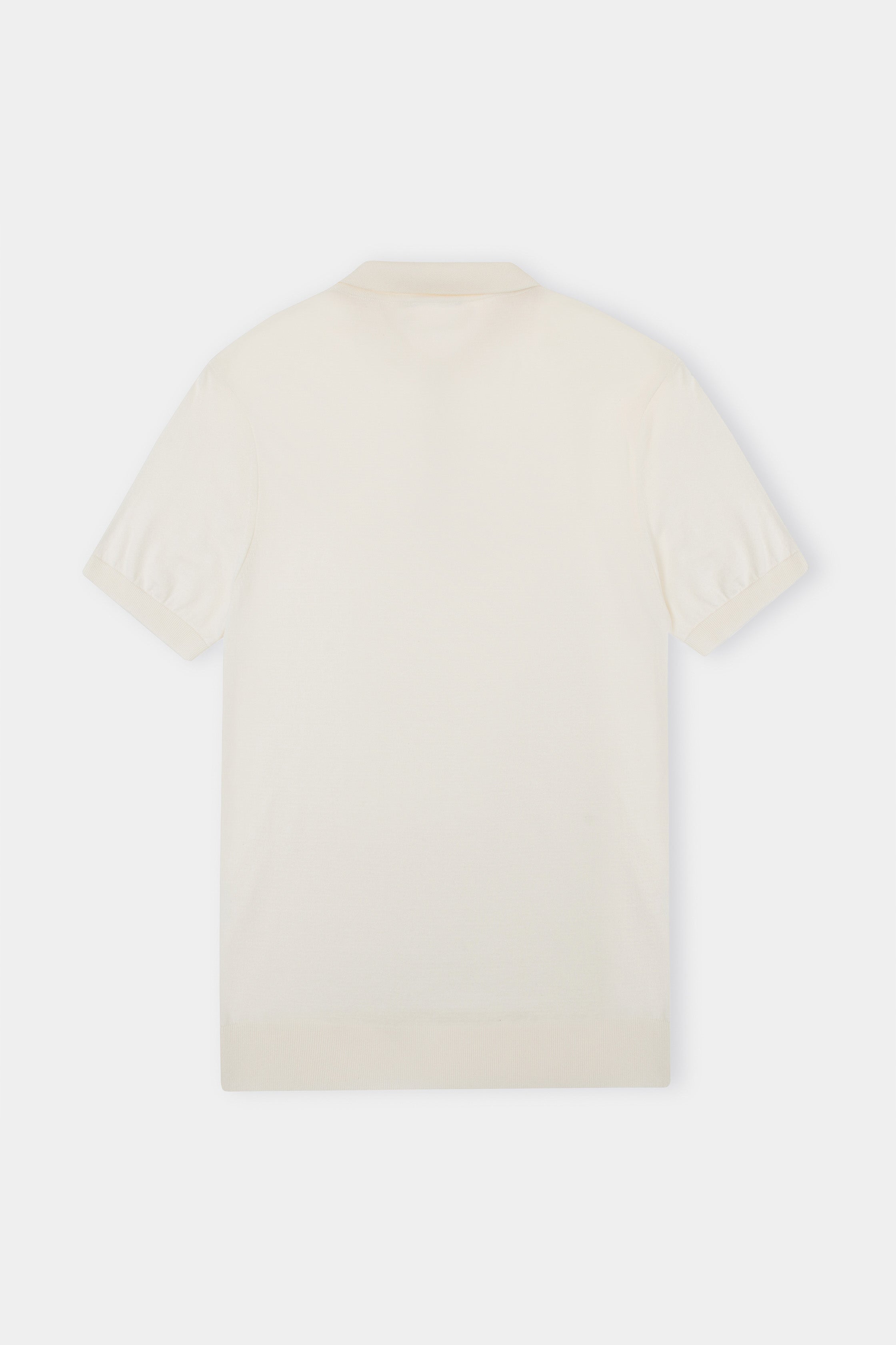 Polo tricô botões off white