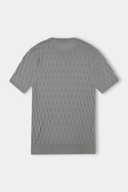 Camiseta tricô trabalhada cinza