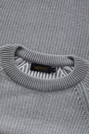 Suéter raglan cinza