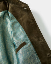 Jaqueta de couro chamois verde