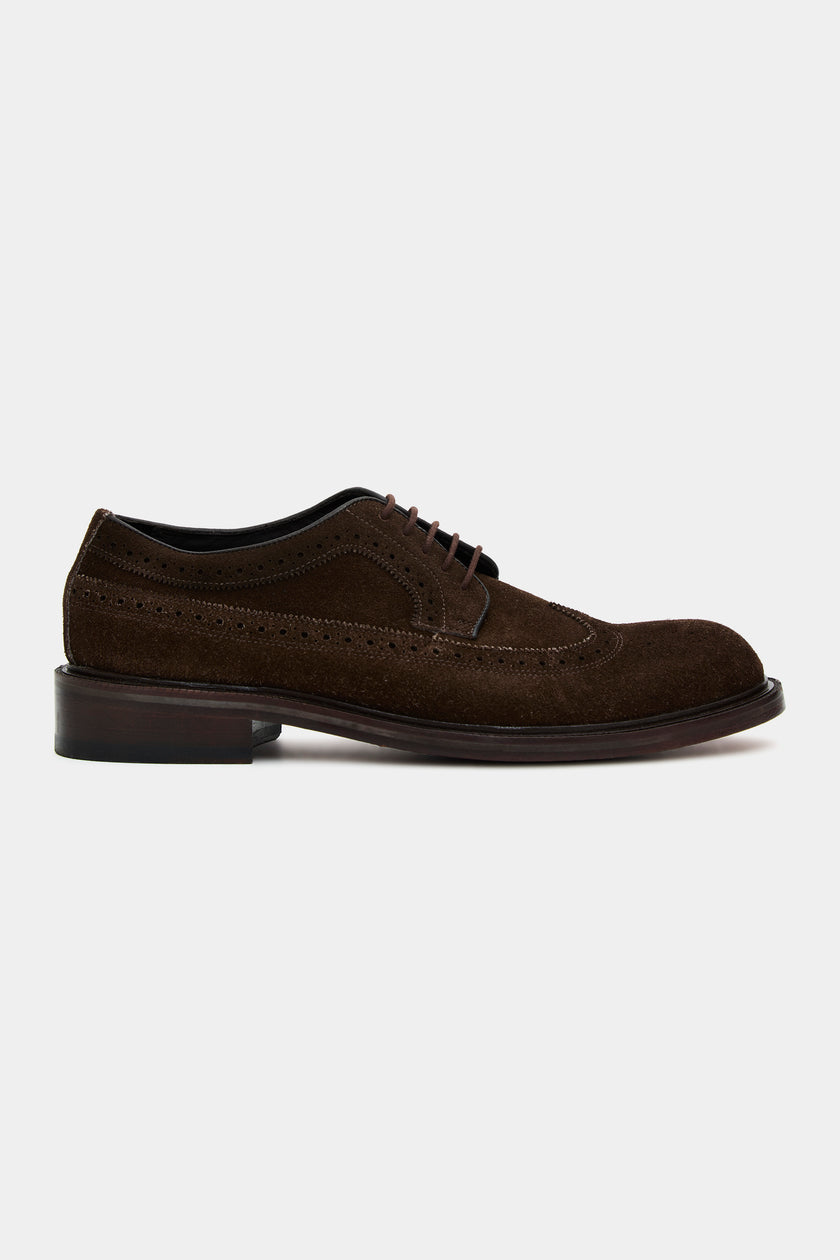 Sapato Brogue Camurça Marrom