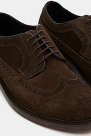 Sapato Brogue Camurça Marrom