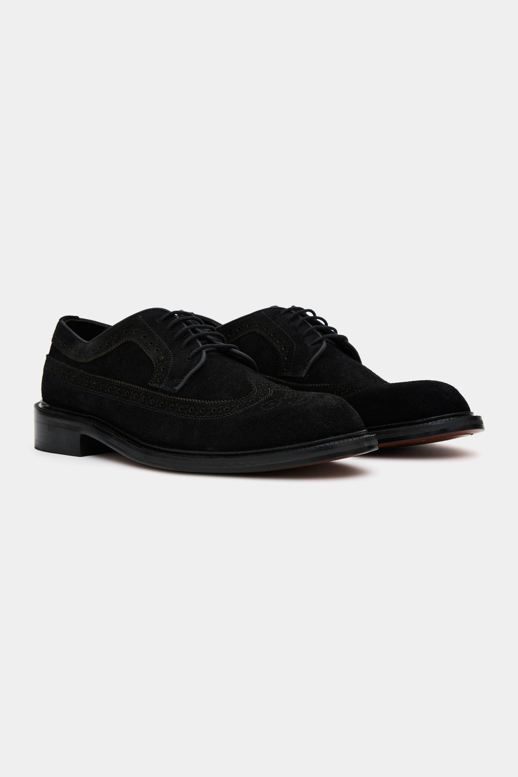 Sapato Brogue Camurça preto