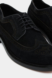 Sapato Brogue Camurça preto