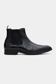 Bota Chelsea Couro Preta