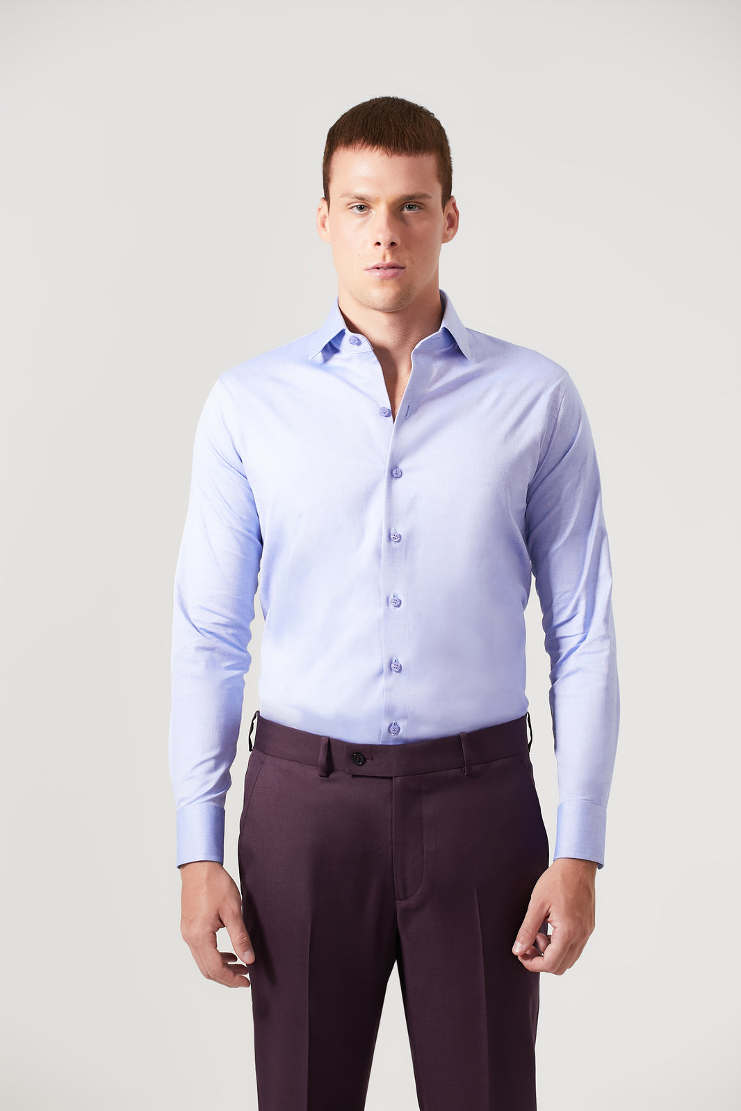 Camisa Algodão oxford azul